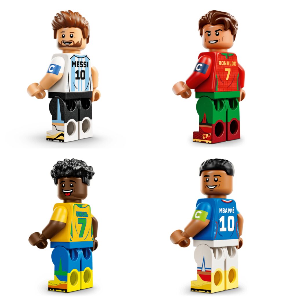 943011 Minifiguras Messi Cristiano Ronaldo Mbappe Vini