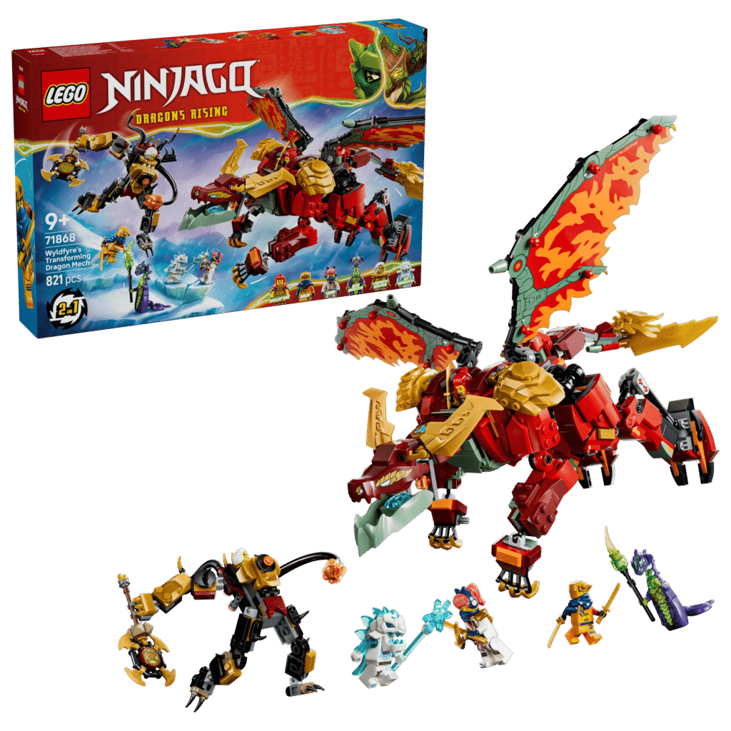 LEGO 71868 Meca Dragón Transformable de Wyldfyre